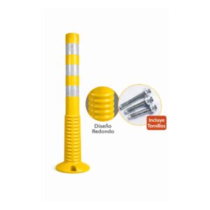 hito-amarillo-jumpseller-1200x1200-1.jpg Hito Vial Amarillo Poliuretano | 75Cm | Con 3 Cintas Incluye Pernos De Anclaje
