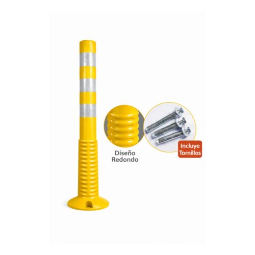 hito-amarillo-jumpseller-1200x1200-1.jpg Hito Vial Amarillo Poliuretano | 75Cm | Con 3 Cintas Incluye Pernos De Anclaje