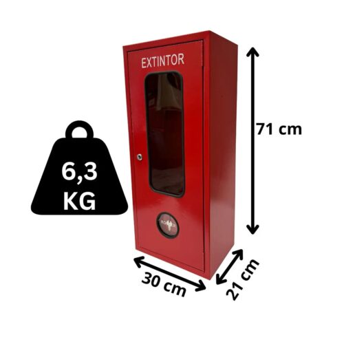 Gabinete metálico para extintor PQS 6 y 10 kg