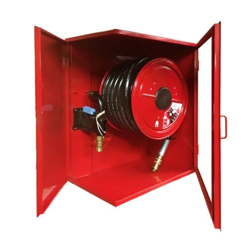 Gabinete Red Húmeda Puerta Lateral Metálica y Frontal de Vidrio con Carrete RIA 30 Metros