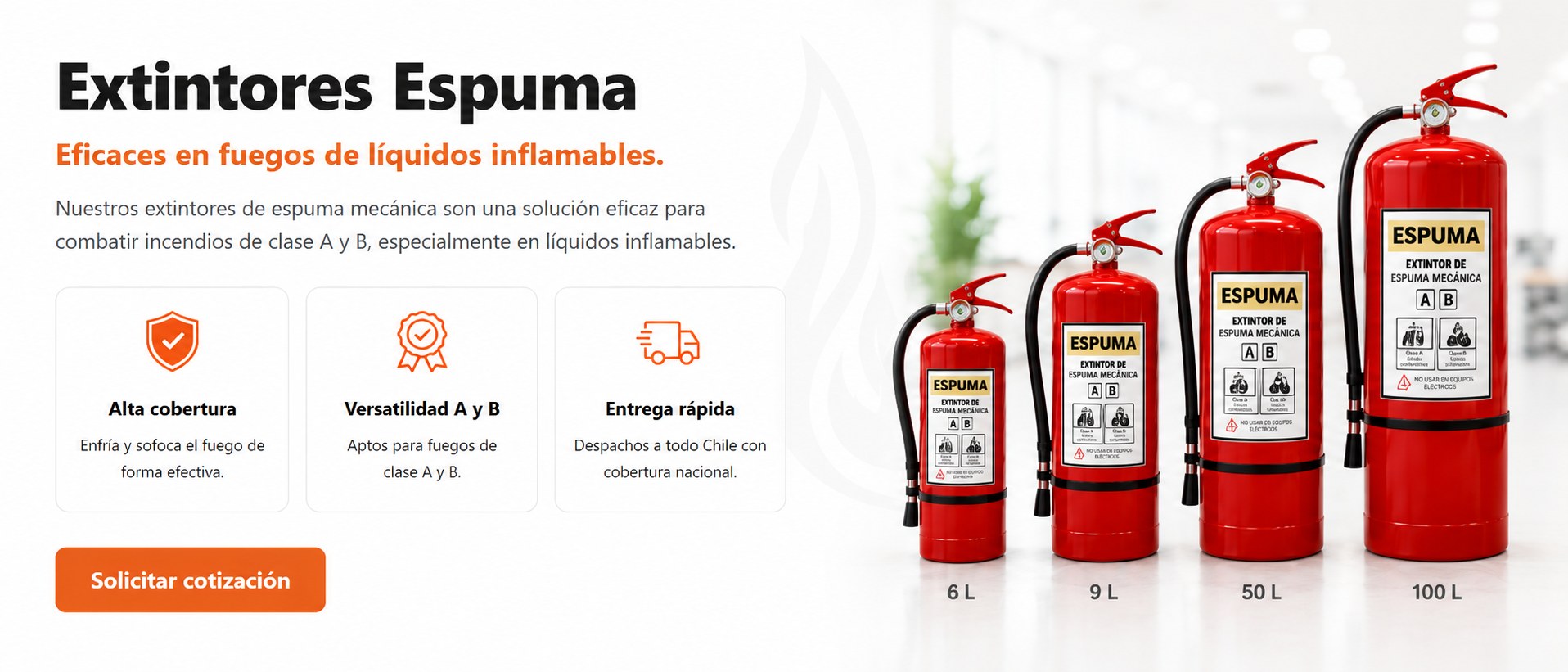 Extintores de espuma