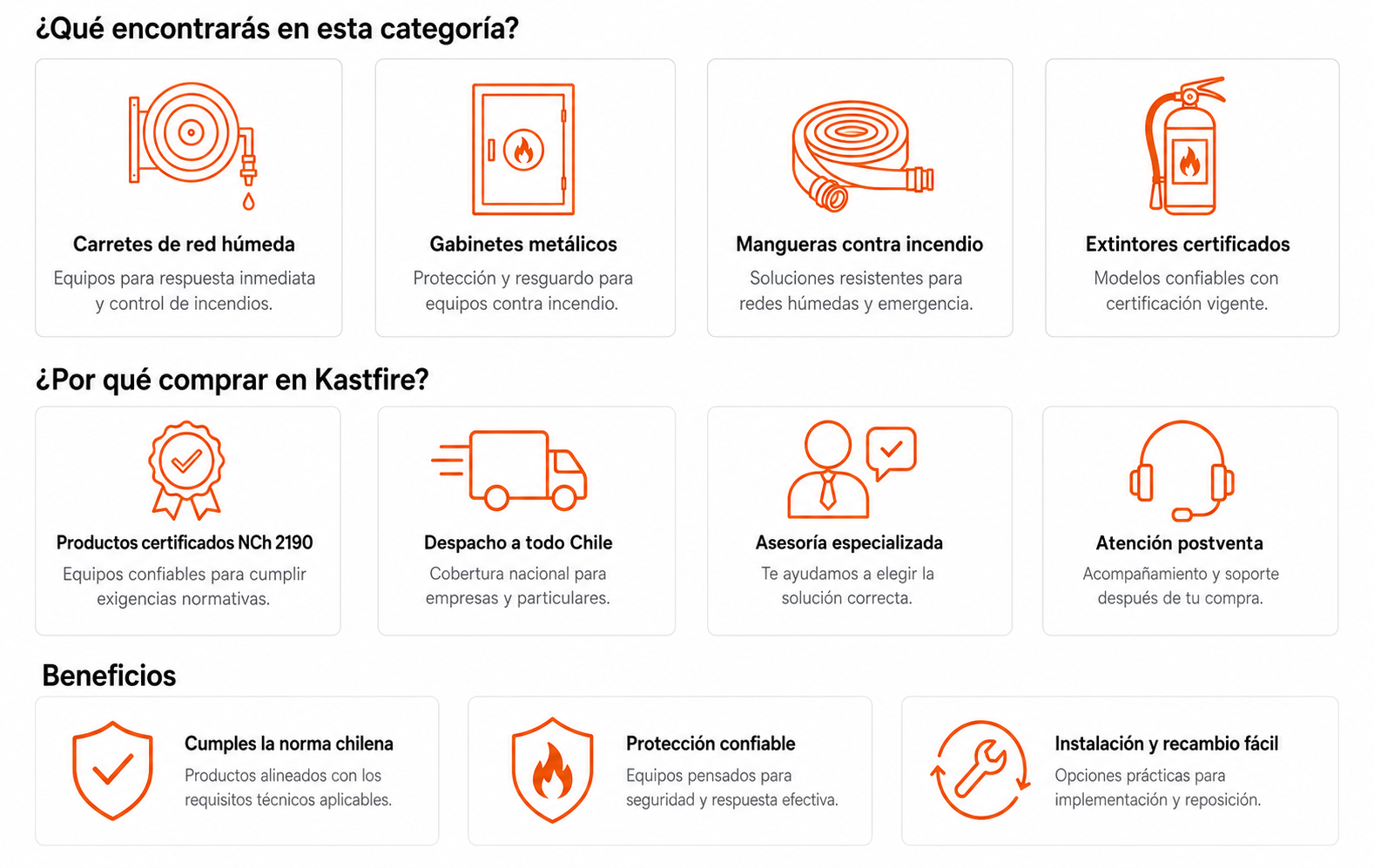 Que encontraras en esta categoria, por que comprar en Kastfire y beneficios